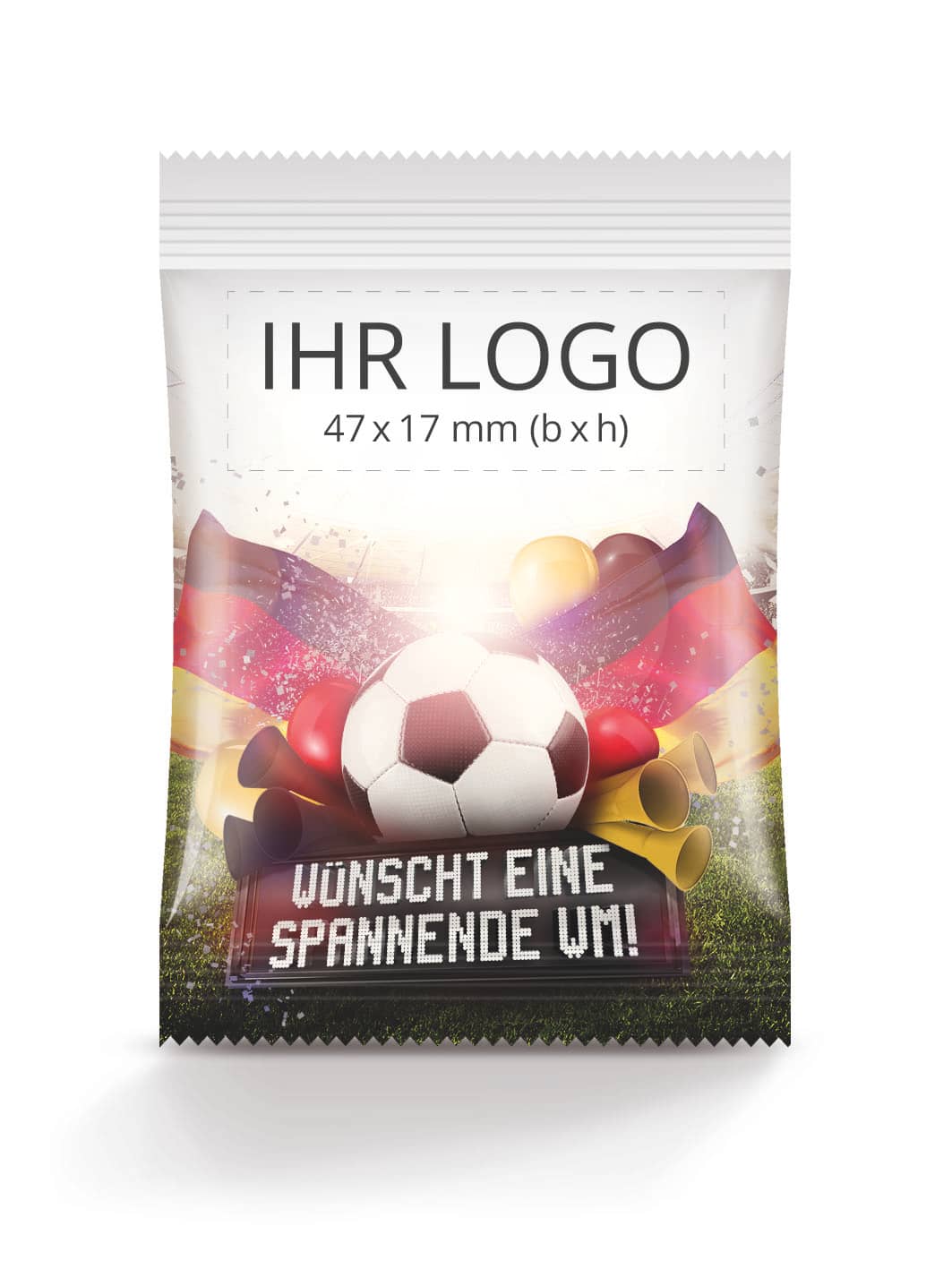 Werbeartikel Fruchtgummi WM 2022 Motiv Teamspirit Deutschland