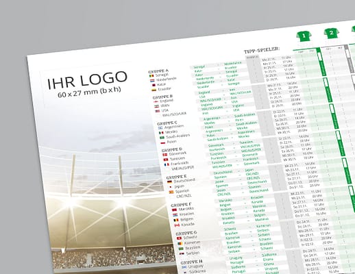 WM Tippspiel für Firmen 2022 grün Details links oben