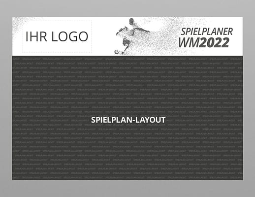 WM Wandplaner 2022 mit Logo, Motiv Player grau