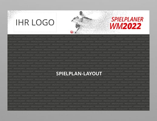 WM Wandplaner 2022 mit Logo, Motiv Player rot