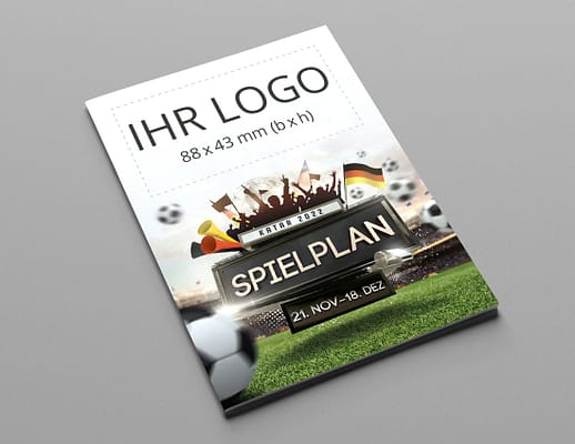 WM Faltplaner 2022 mit Logo, Motiv Euphoria Deutschland