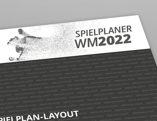 Wandposter Spielplaner WM 2022 Motiv Player grau Detail