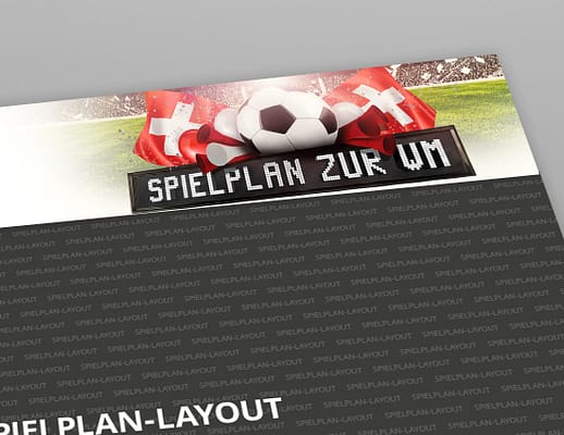 WM Planer Wandposter 2022 Motiv Teamspirit Schweiz Detail
