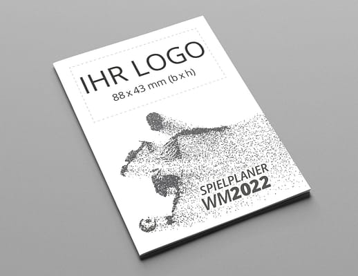 WM Faltplaner 2022 mit Logo, Motiv Player anthrazit
